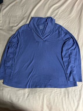 L.L. Bean Women's Pullover Long-Sleeve Shawl Collar Size 2X